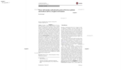 Secure information authentication protocol between patients and medical staff in a hospital environment